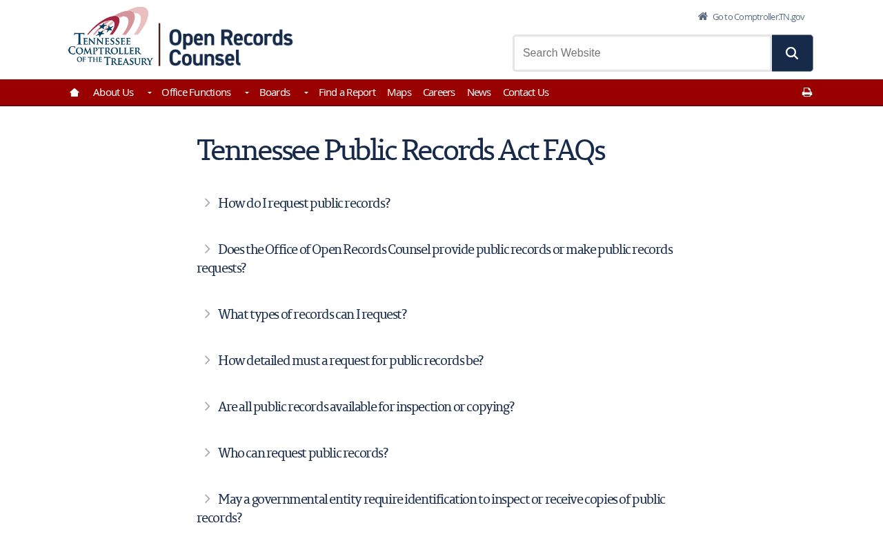 Tennessee public records guidance for missing Scott County arrest entries